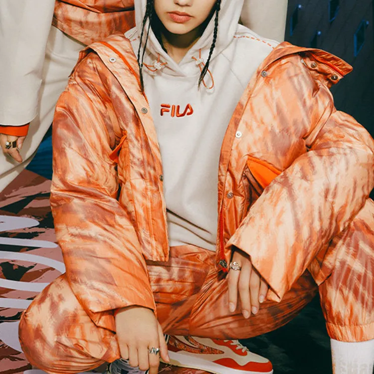 FILA FUSION Down Jacket Women's Umbrella Bird Orange Red-2