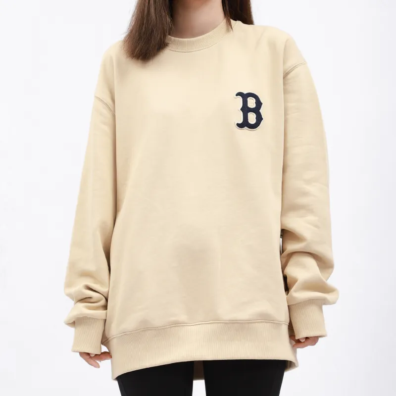 MLB Old Flower Sweatshirts Unisex Beige-2