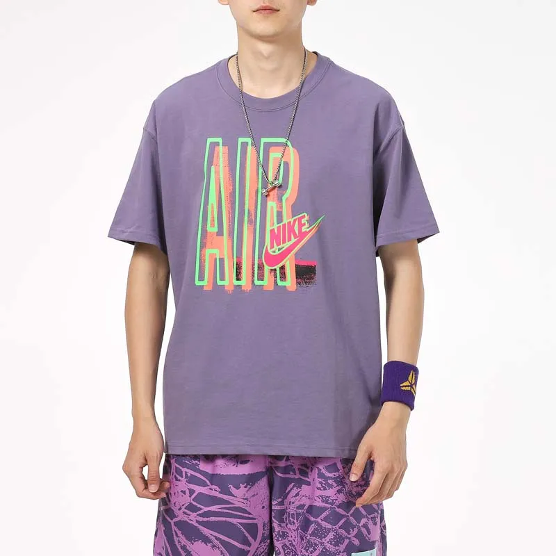 Nike Drop Shoulder Sleeve T-Shirt Men's Purple-2