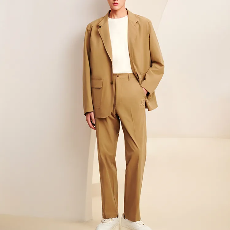 LI NING 1990 Commuter Series Business Suits Men Camel Khaki-2