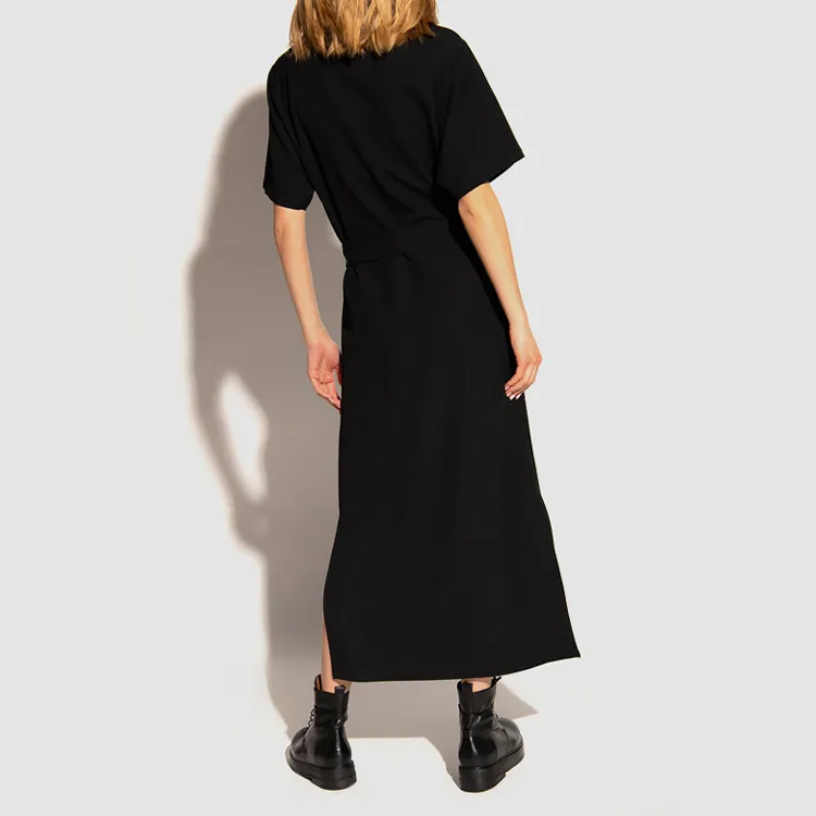 MM6 Maison Margiela Short Sleeved Dresses Women's Black-3