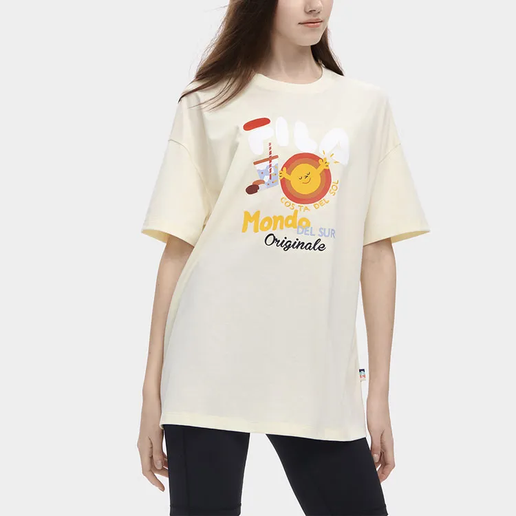 FILA T Shirt Women's Oil Wax Yellow-3