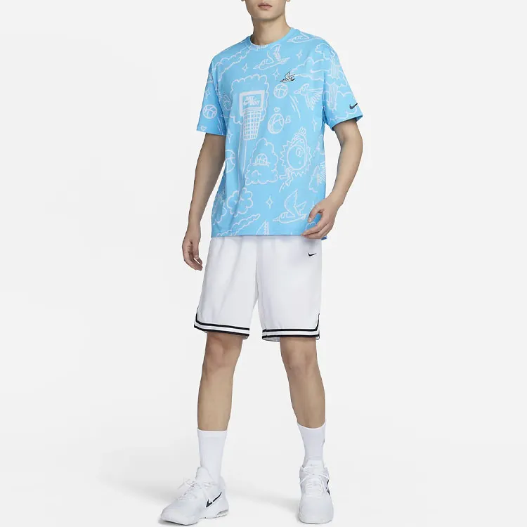 Nike T Shirts Men Blue-2