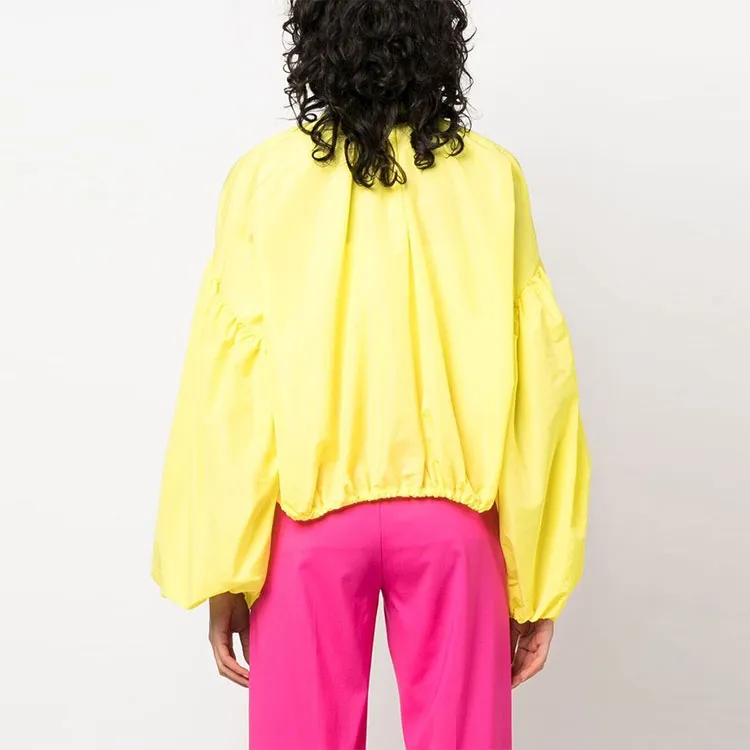 MSGM Crop Tops Women's Yellow-2