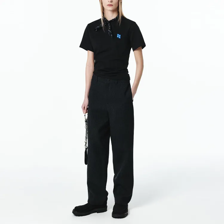 ADER ERROR Tetris appliqué Cotton T shirt-5