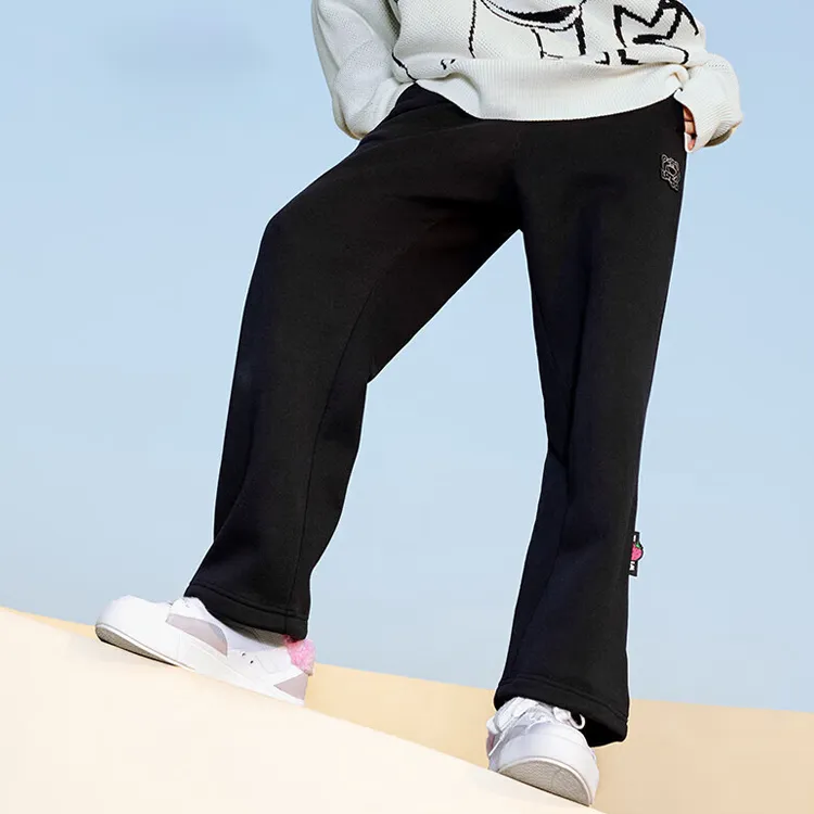 Disney X LINING Toy Story Series Knitted Sweatpants Women's Black-2