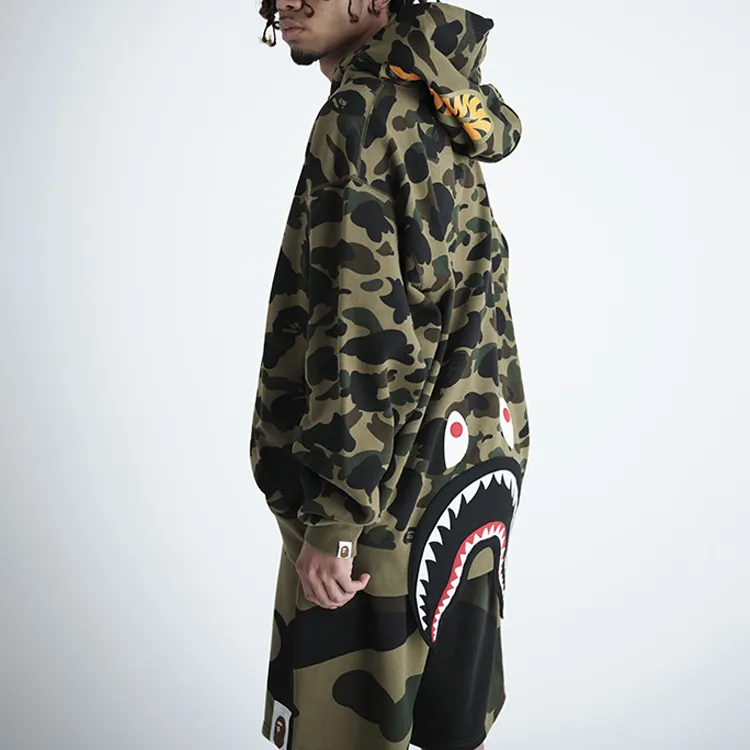 A BATHING APE 1st Camo Shark Relaxed Fit Fullover Hoodie-1