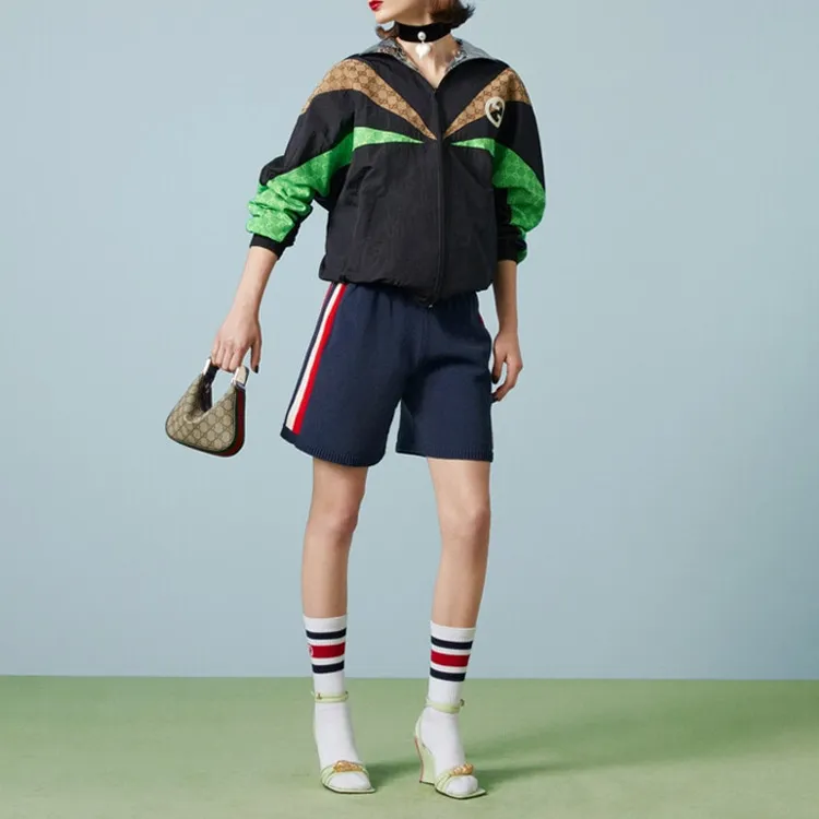 GUCCI Logo-patch Track Shorts-1
