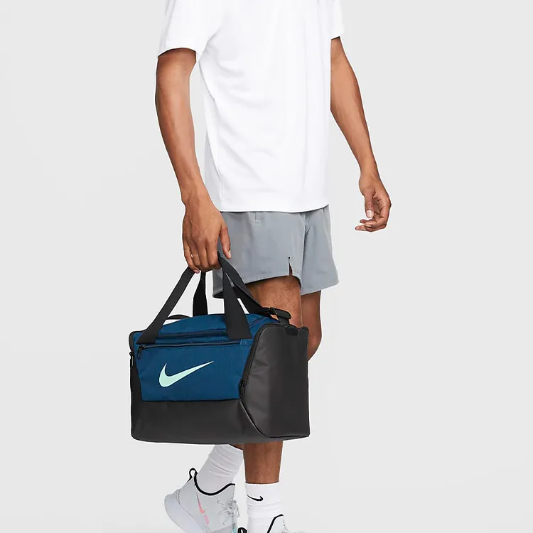 Nike Polyester One Shoulder Crossbody Portable Luggage Bag Gym Bag Unisex Turquoise-6