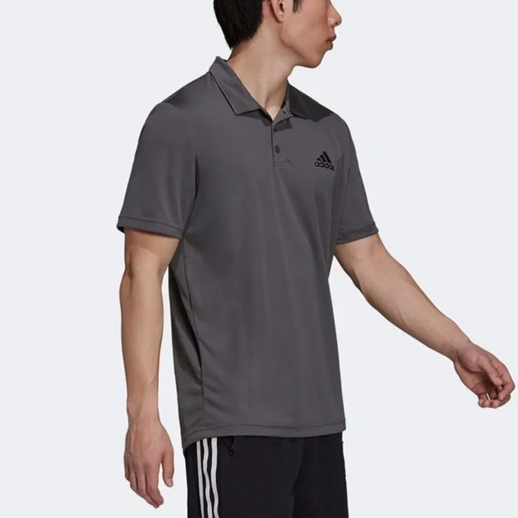 Adidas Polo Shirts Men Gray-3