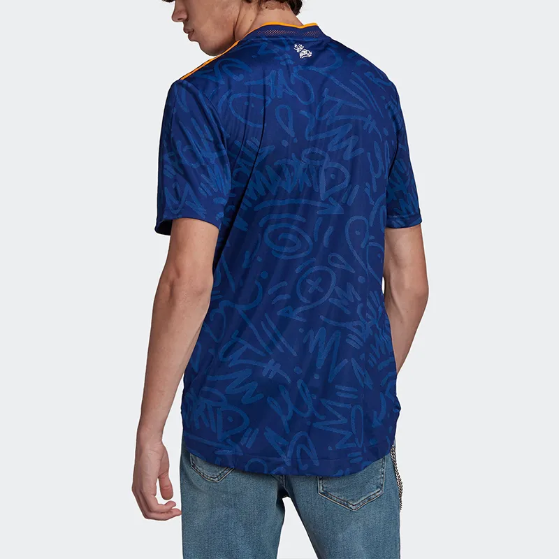 Adidas Soccer Jersey Men's Blue-4