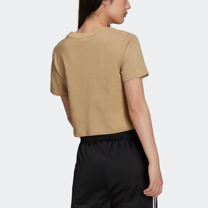 Adidas Originals Crop Tops Women's Khaki-2