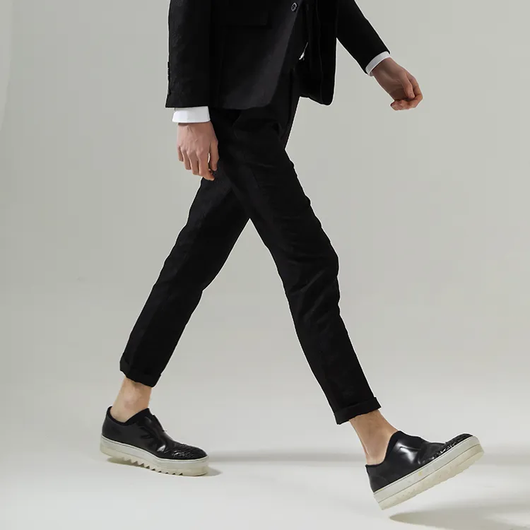 DAVID NAMAN Casual Pants Men's Black-5