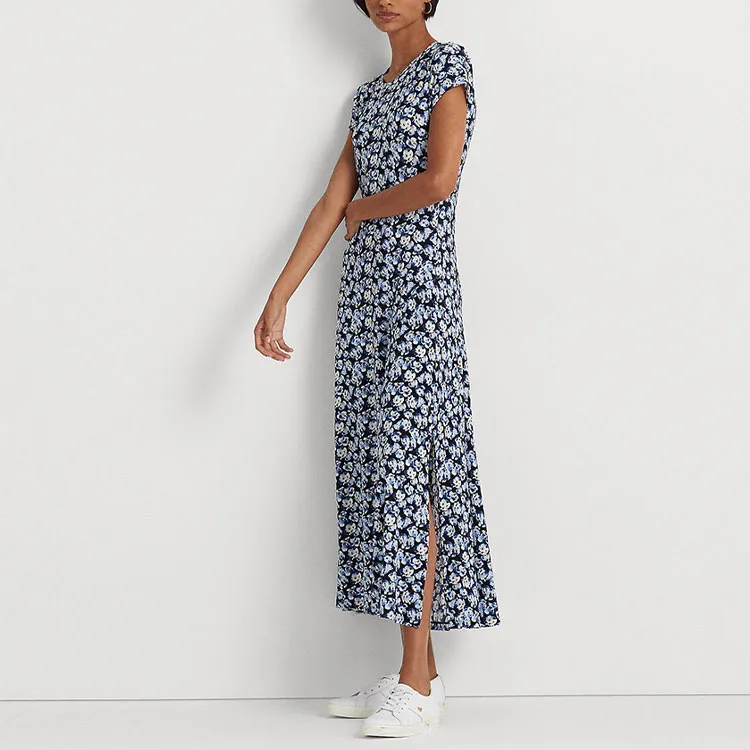 Polo Ralph Lauren Short Sleeved Dress Women's Blue-2