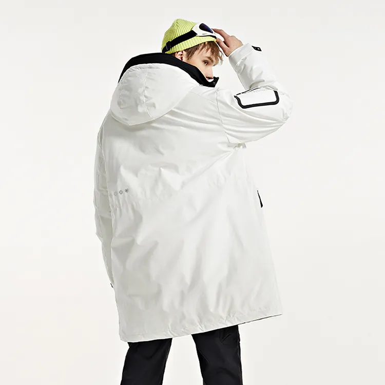 Kappa Letter Hooded Loose Fit Thickened Mid-Length Down Jacket Men's-3