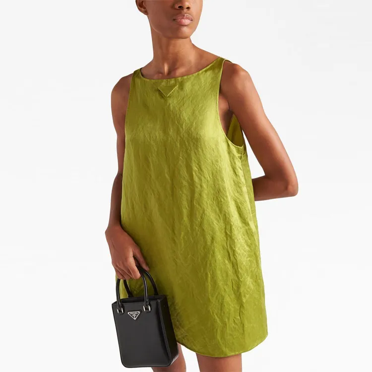 PRADA Sleeveless Dresses Women's Green-2