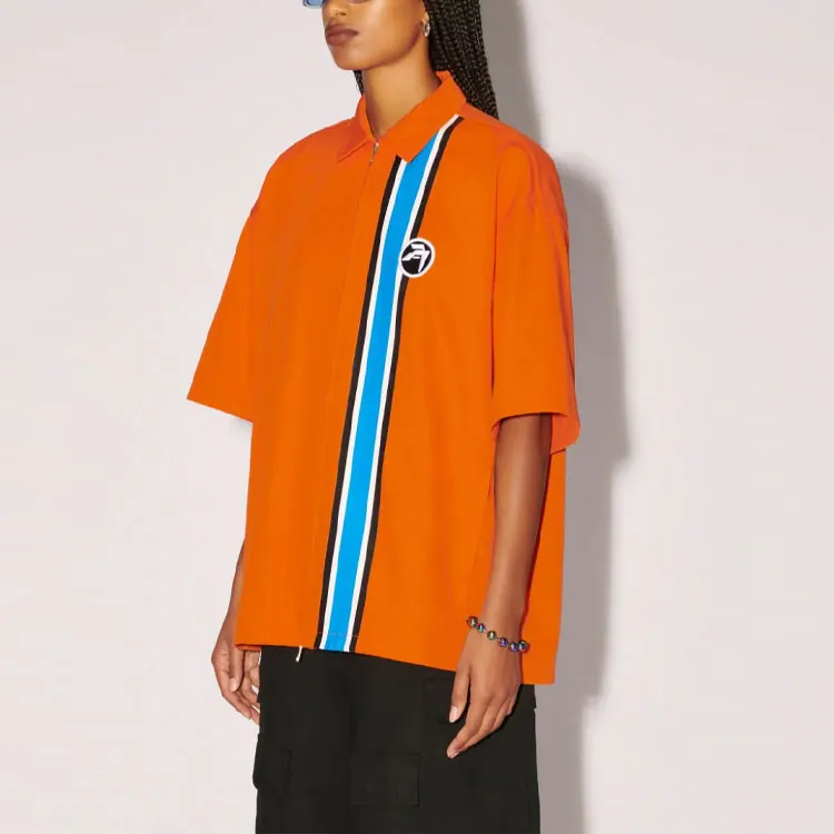 AMBUSH Striped Zipped Short sleeve Shirt-1