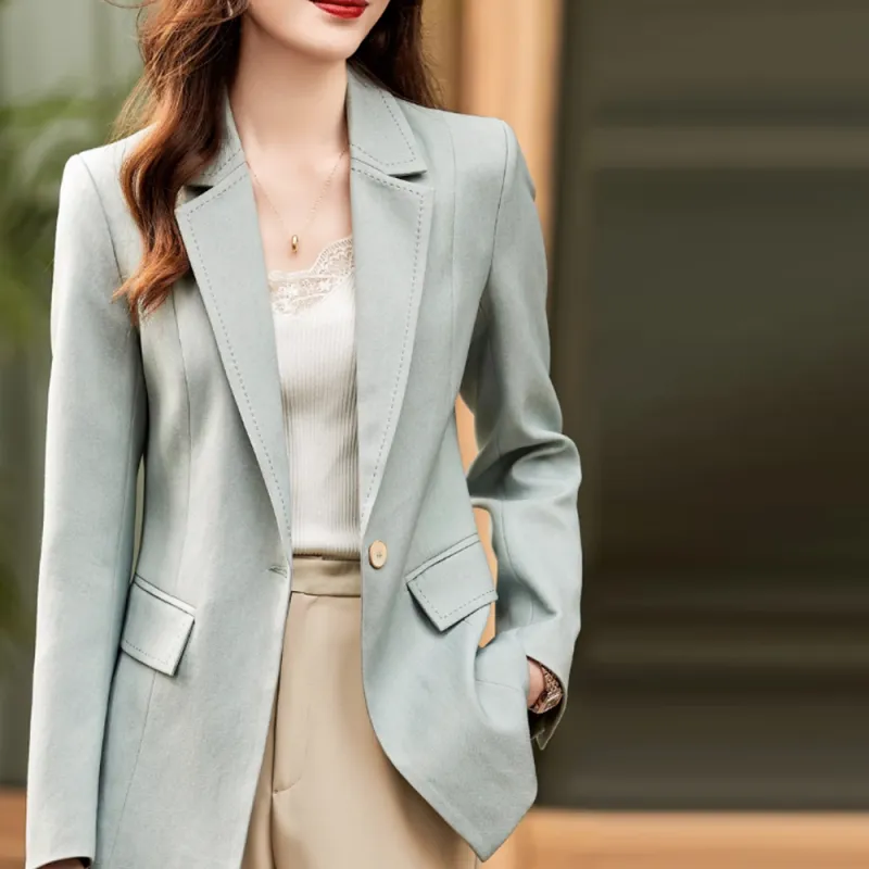 Dme Business Suits Women's Aqua Blue-2