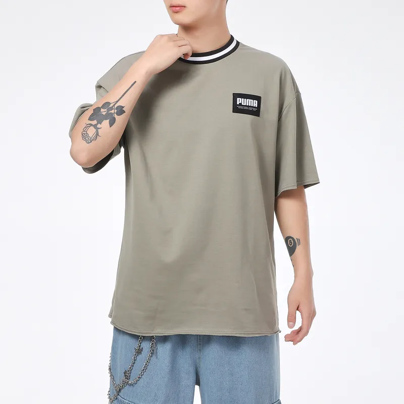 PUMA T Shirts Men Olive-3