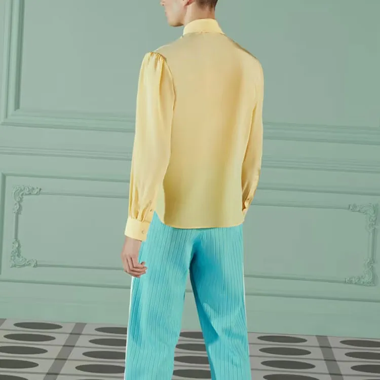 GUCCI Shirts Men Yellow-2