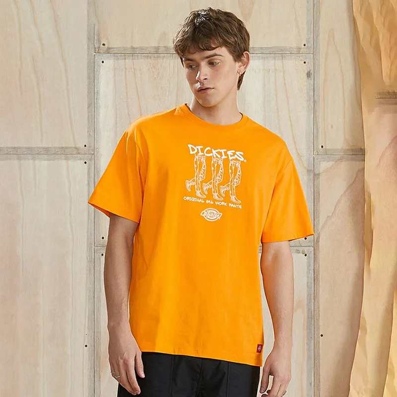 Dickies T Shirts Men Yellow Green-1