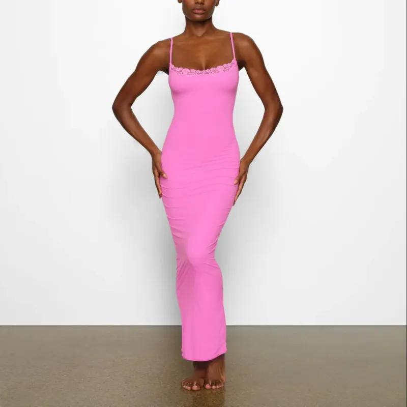 Skims Slip Dresses Women's Neon Orchid-1