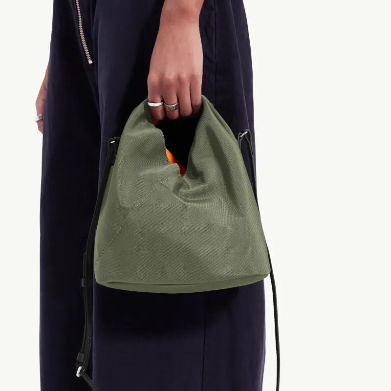 MM6 Maison Margiela Calfskin Handbag, Shoulder Bag, Crossbody Bag Trumpets Women's Green-5