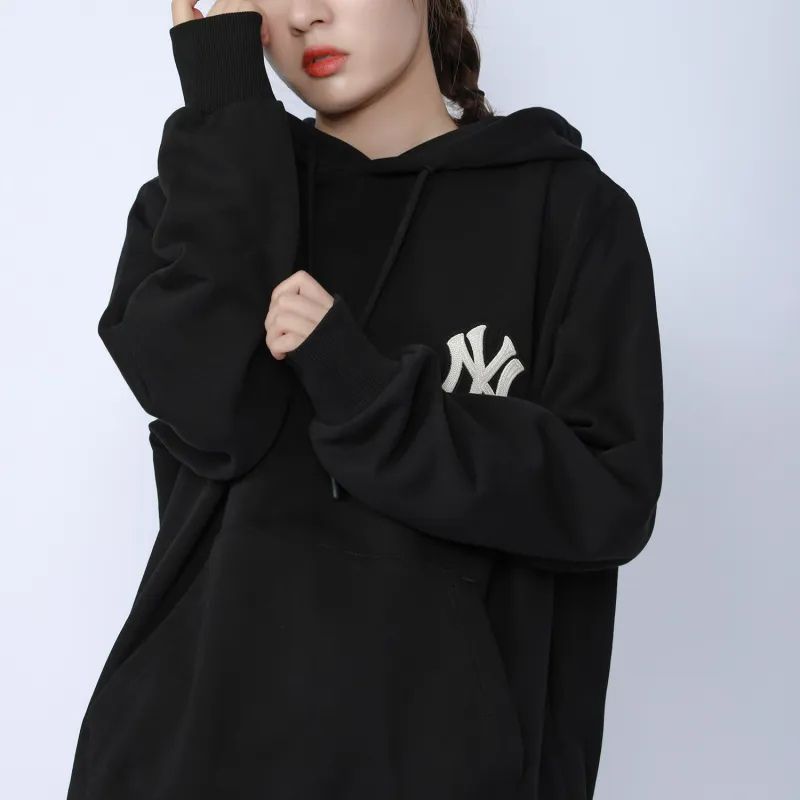 MLB Old Flower Sweatshirts Unisex Black-3