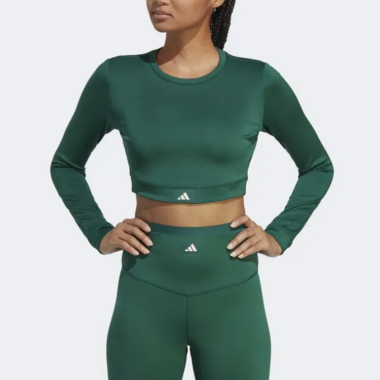 Adidas Crop Tops Women's Green-2