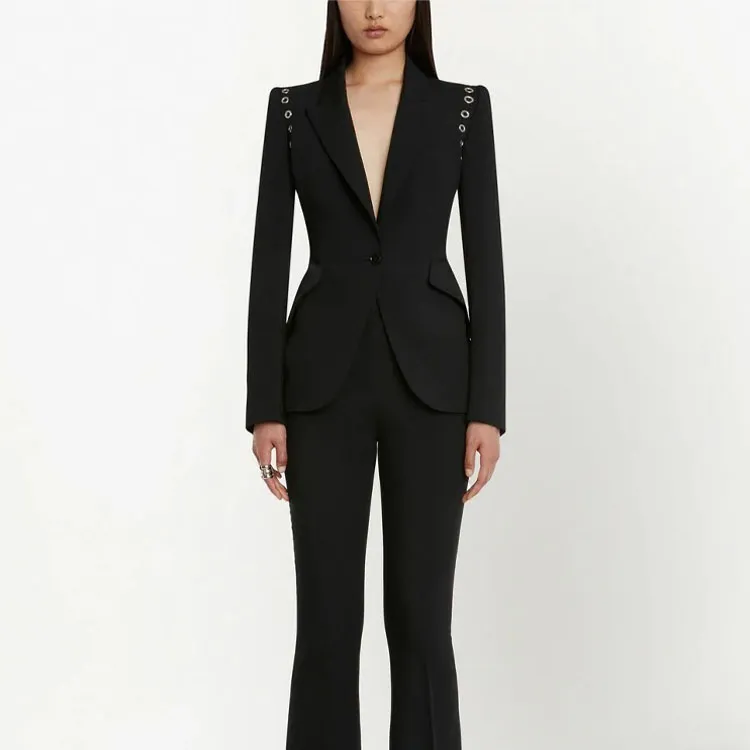Alexander McQueen Business Suit Coat Women's Black-1