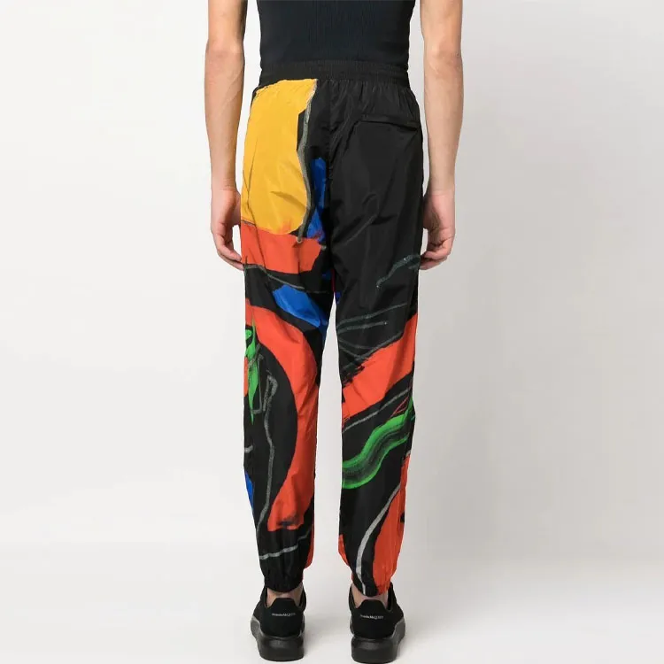 MOSCHINO Contrast Printed Elastic Waist Joggers-2