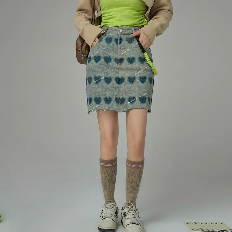 CHUU Denim Short Skirts Women's Light Blue-1