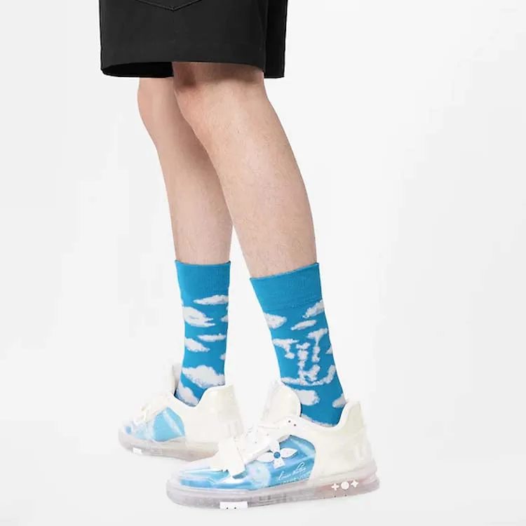 LOUIS VUITTON Knee High Socks Men's 6 Pack Multicolor-2
