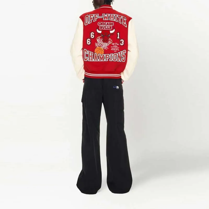 OFF WHITE C/O Chicago Bulls Varsity Jacket-2