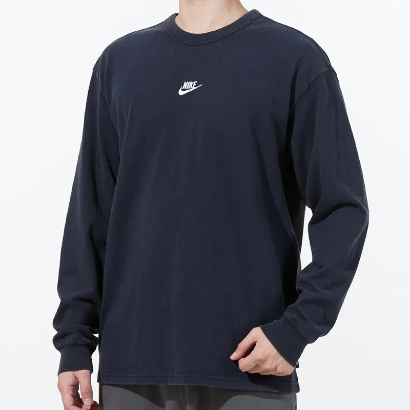 Nike T Shirts Men Navy Blue-4