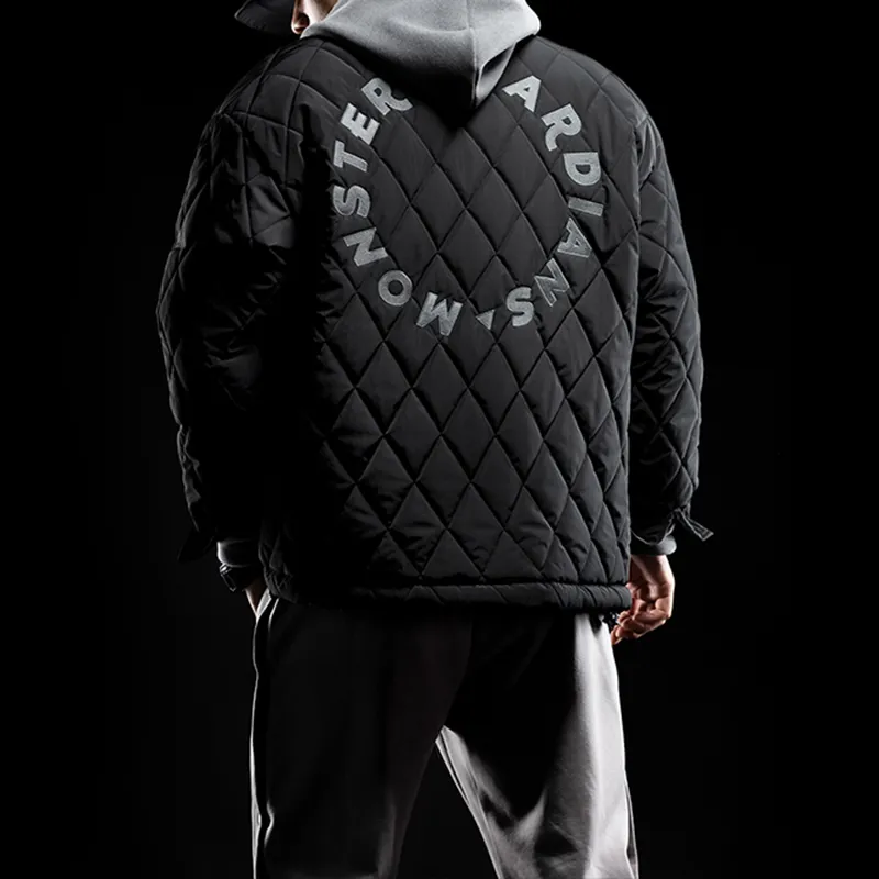 Monster Guardians Puffer Jackets Men Black-4