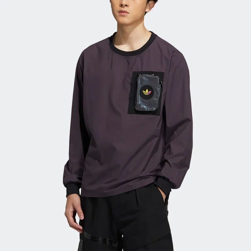 Adidas Originals Set in Sleeve T Shirt Men's Purple-1