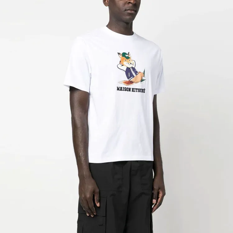 Maison Kitsune T Shirts Unisex White-4