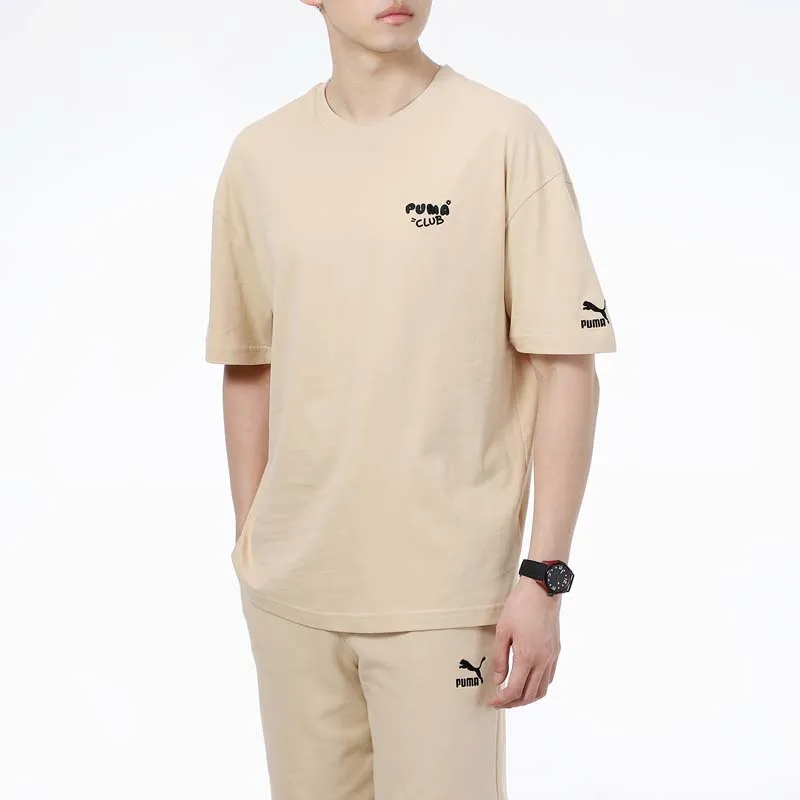 PUMA Set in Sleeve T Shirt Men's Wheat-4