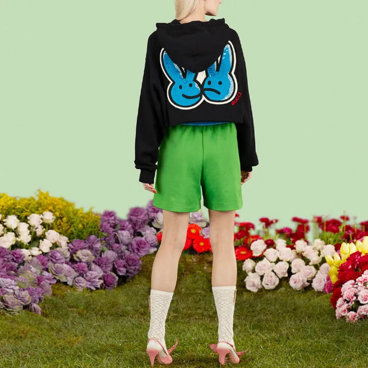 GUCCI Chinese New Year Casual Shorts Women's Green-2