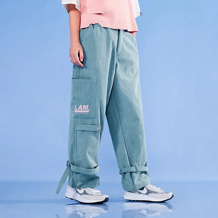 LAMLICKA Casual Pants Unisex Blue-4