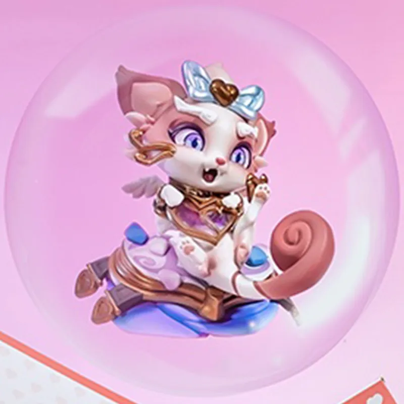 LEAGUE OF LEGENDS Heart Seeking Kitten Yuumi The Magical Cat Aqua Truly Beautiful Chibi Figures Dazzling Color Edition-1