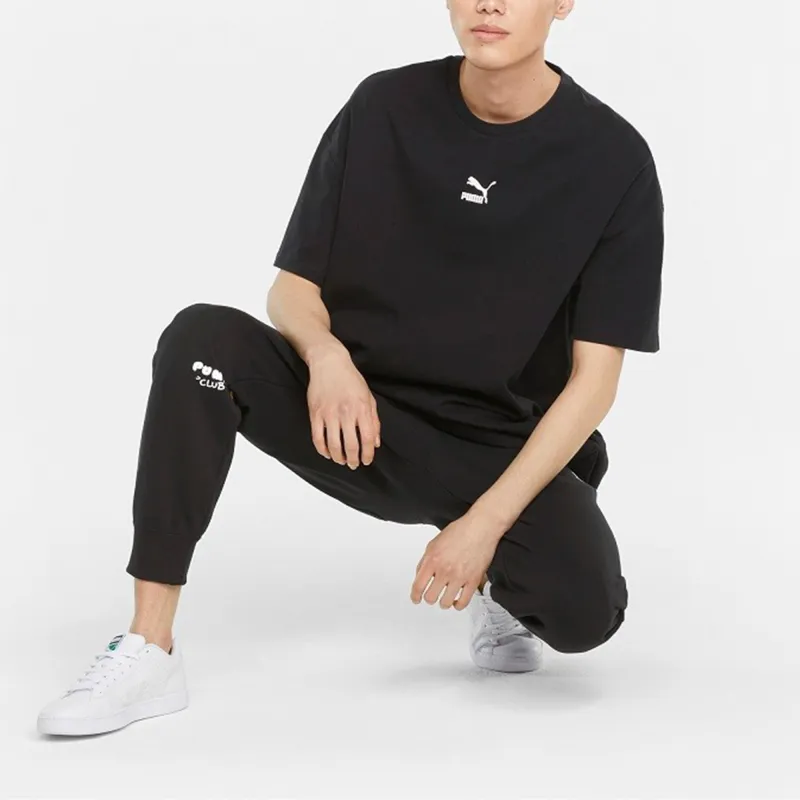 PUMA Knitted Sports Pants Men's Black-4