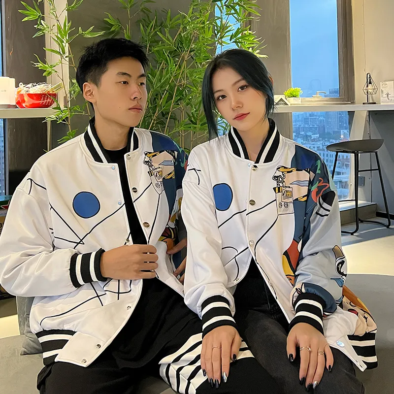 FireMonkey Baseball Jacket Unisex White-3