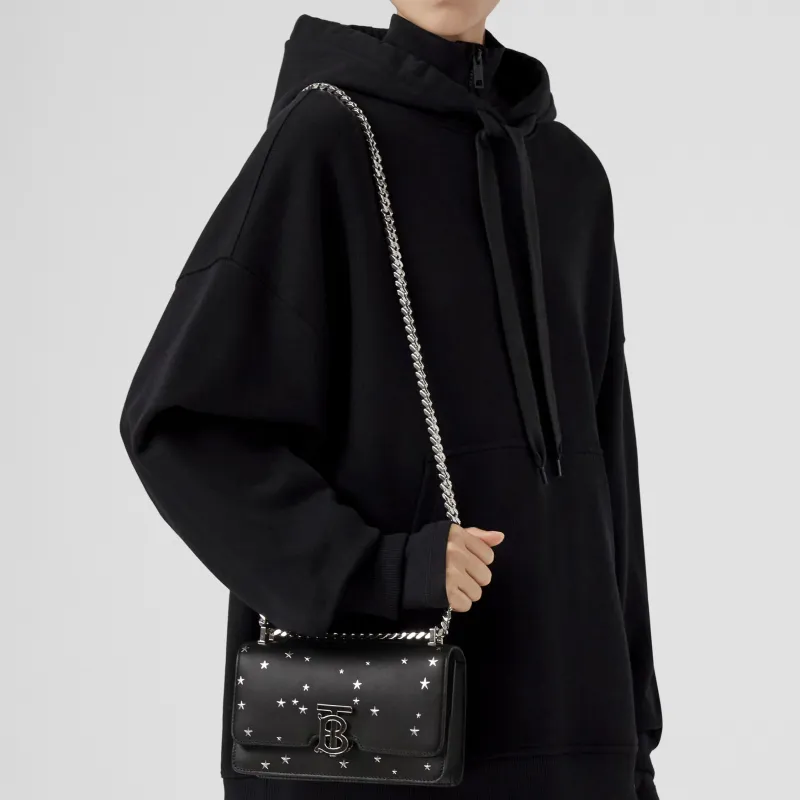 Burberry Calfskin Small Square Bag Shoulder Bag Crossbody Bag Mini Women's Black-5