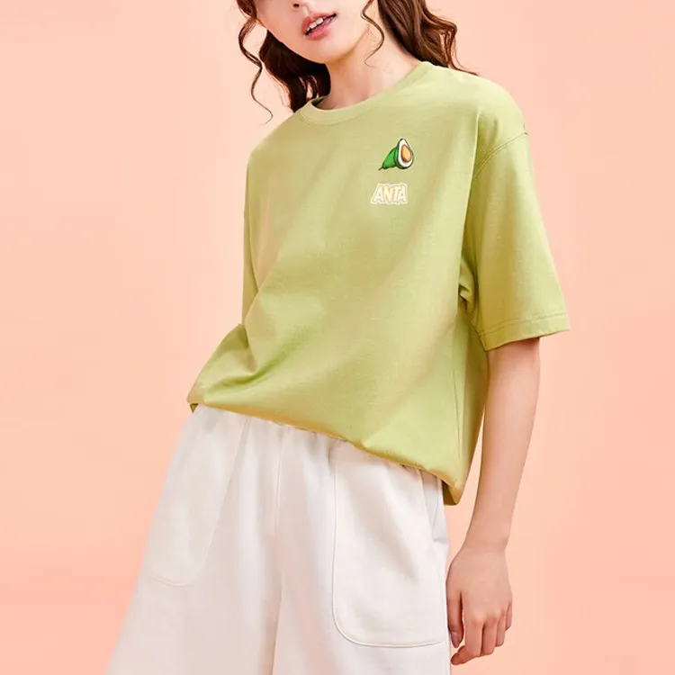 ANTA Life Collection T Shirts Women's Xiwuo Green-2