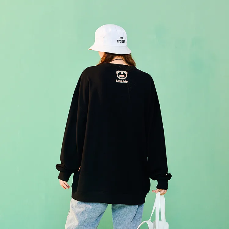 LAMLICKA Crew Neck Loose Fit Regular Sweatshirt Unisex-3