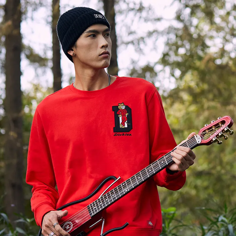 Dickies Sweatshirt Unisex Chinese Red-4