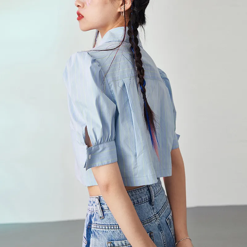 MITUAN Shirts Women's Blue-2