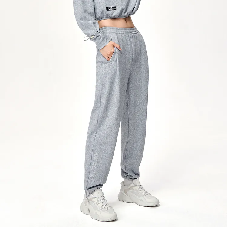 FILA Knitted Sweatpants Women's Dark Marble Heather Gray-5
